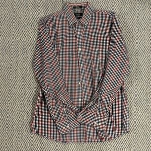 Nordstrom Men's Plaid Shirt - Red, Blue, White